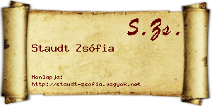 Staudt Zsófia névjegykártya